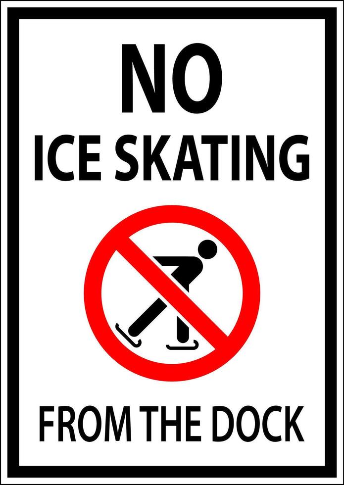 No Ice skating Sign vector