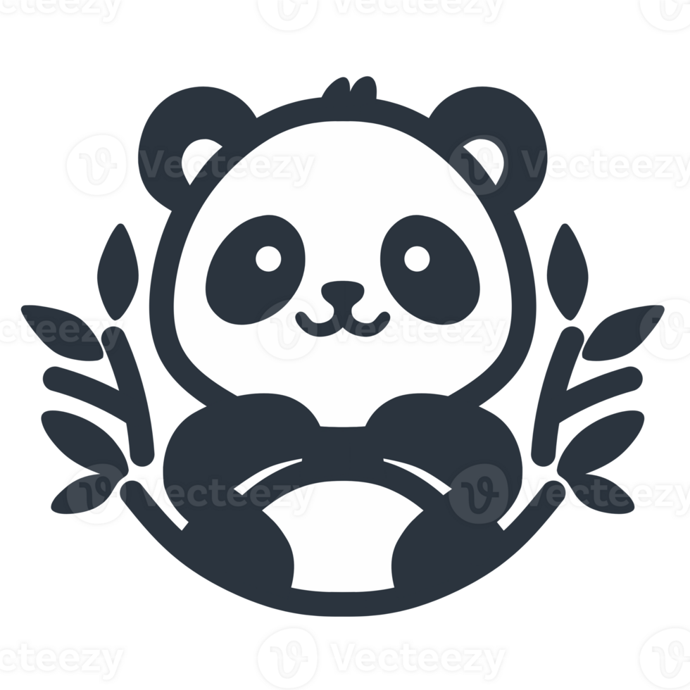 The panda logo is simple and elegant png