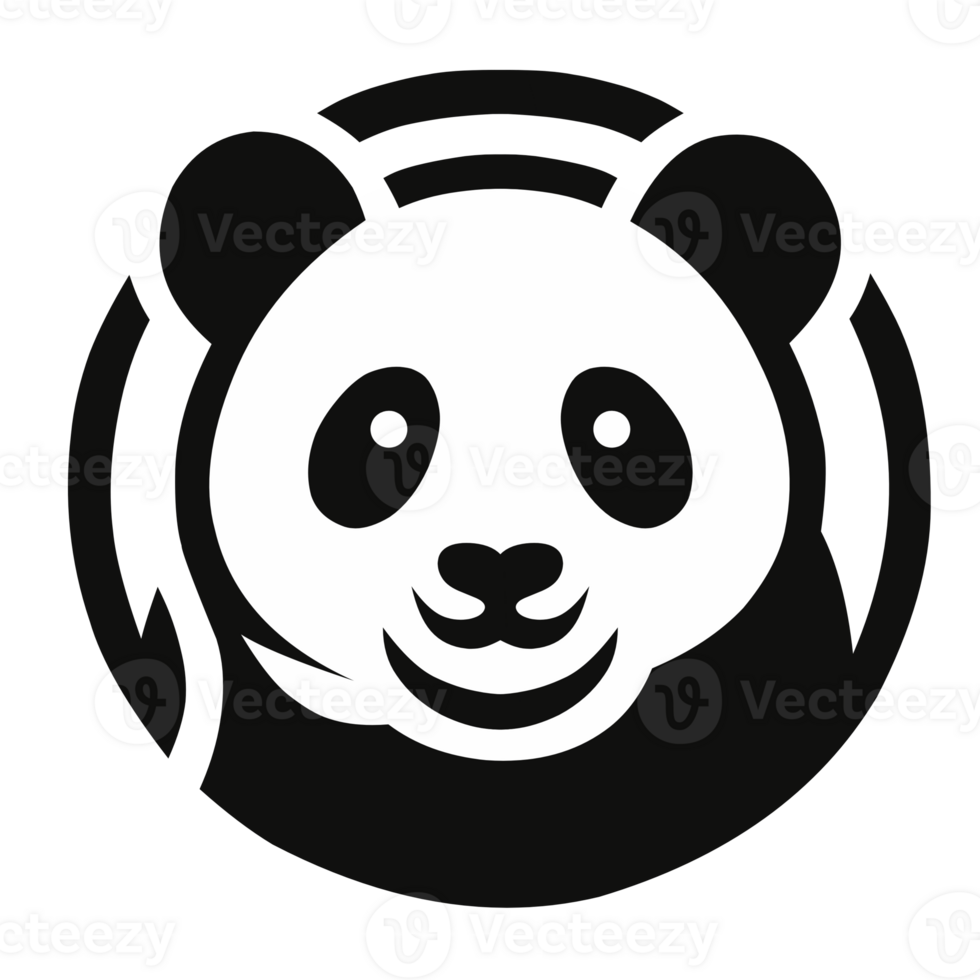 The panda logo is simple and elegant png