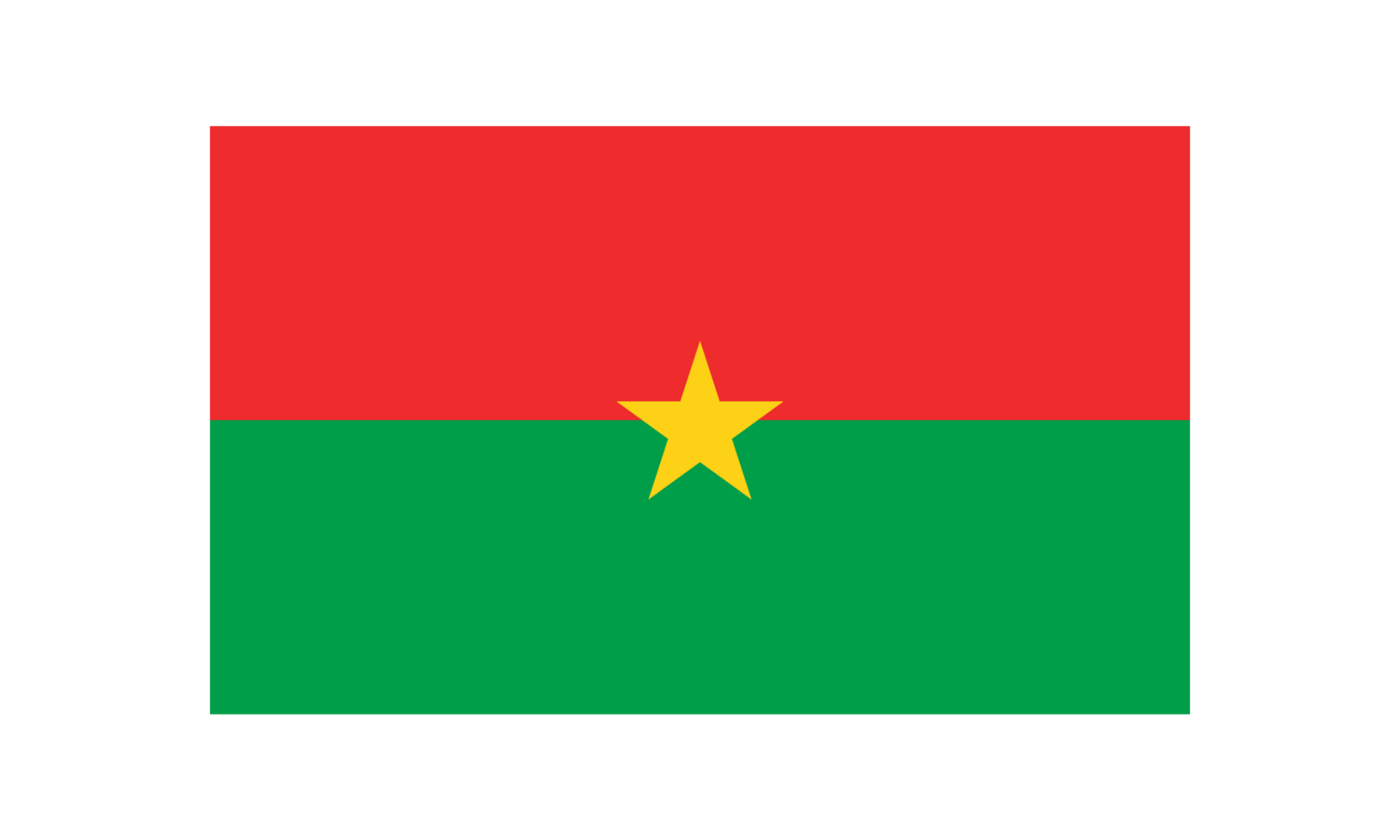Burkina Faso national flag in original ratio transparent png