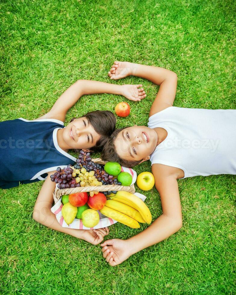 Best friends on a picnic photo