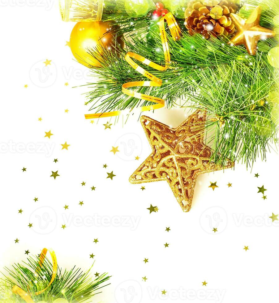 Christmastime border isolated photo