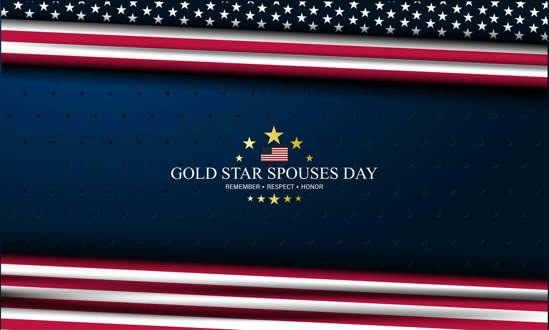Happy Gold Star Spouses Day Background Vector Illustration 34414008