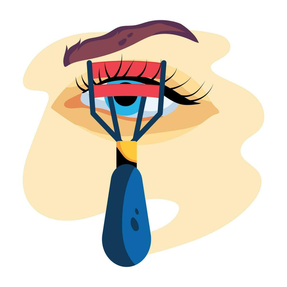 Trendy Eyelash Curler vector
