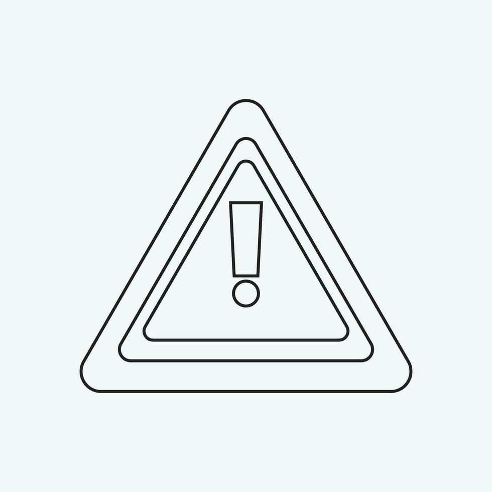 Flat-style attention emblem with a vectorized danger symbol vector