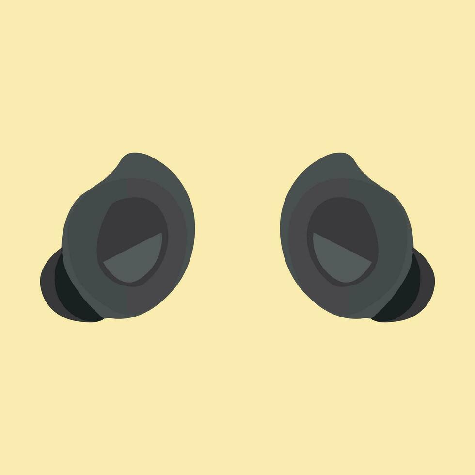 Thin vector icon of AirPods wireless headphones for apps and websites