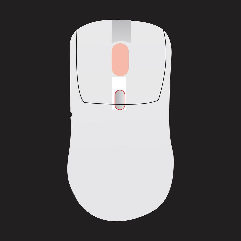 Gaming Mouse Vector Illustration Icon Symbol