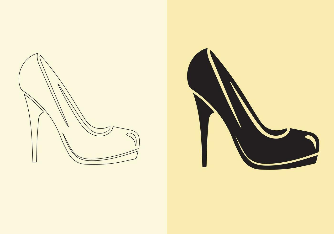 un distinto par de vistoso De las mujeres zapatos. De las mujeres estilete tacones altos zapato recopilación. elegante Zapatos para chicas. vector