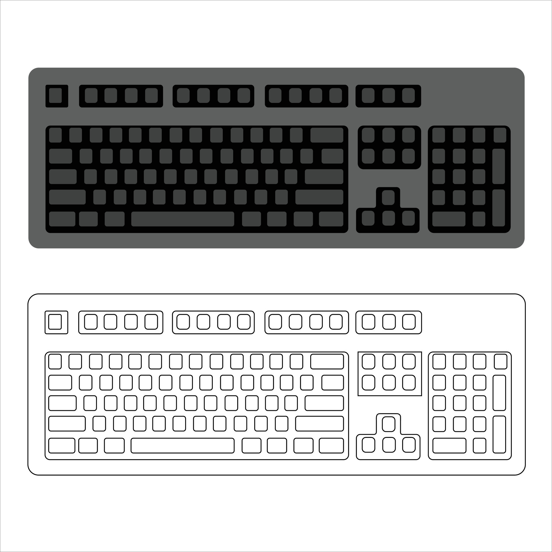 Computer keyboard vector isolated illustration 34414336 Vector Art at ...