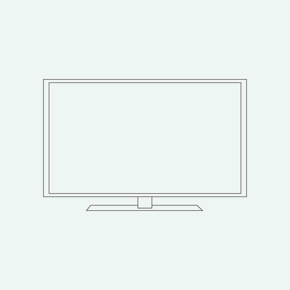 Vector Flat Smart TV Icon