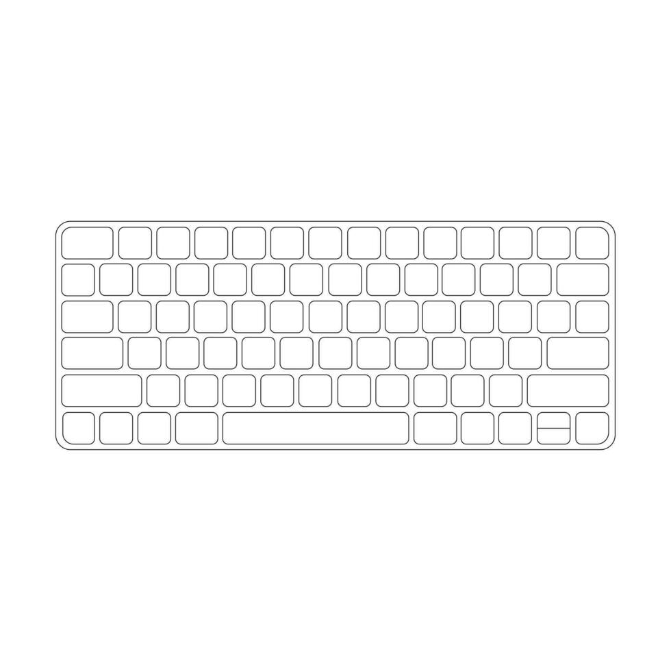 Computer keyboard vector isolated illustration