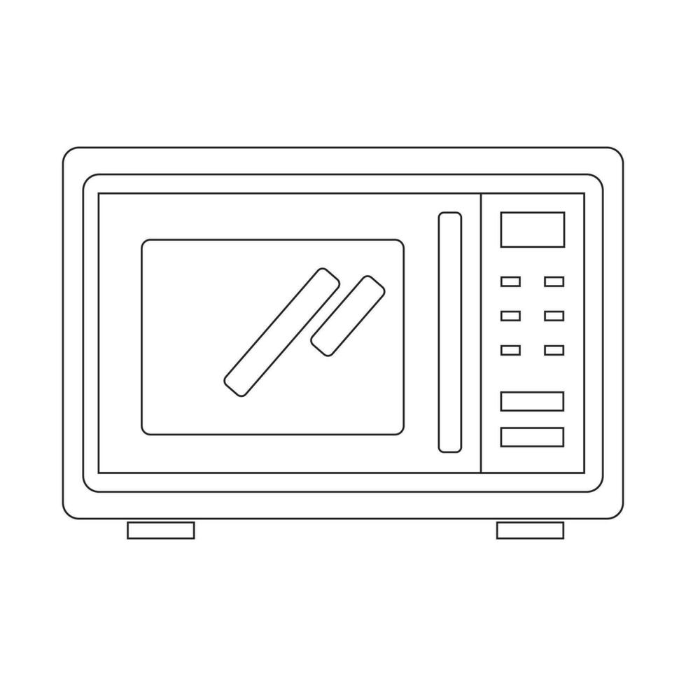 moderno microondas icono plano ilustración de un moderno microondas vector icono para web diseño