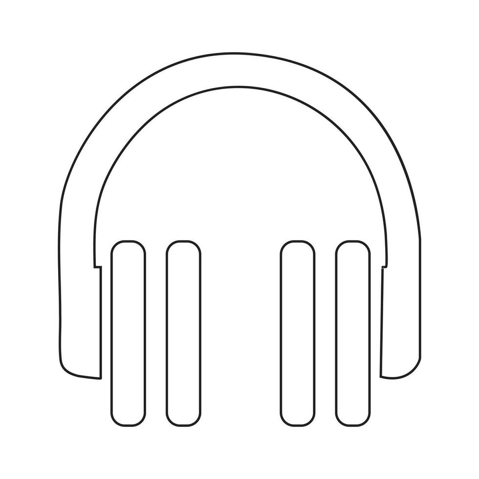 Headphones line art  icon vector