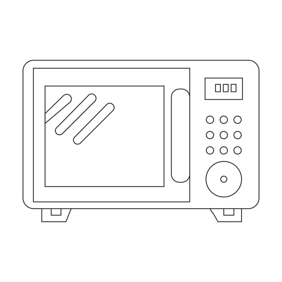 Modern microwave icon flat illustration of a modern microwave vector icon for web design