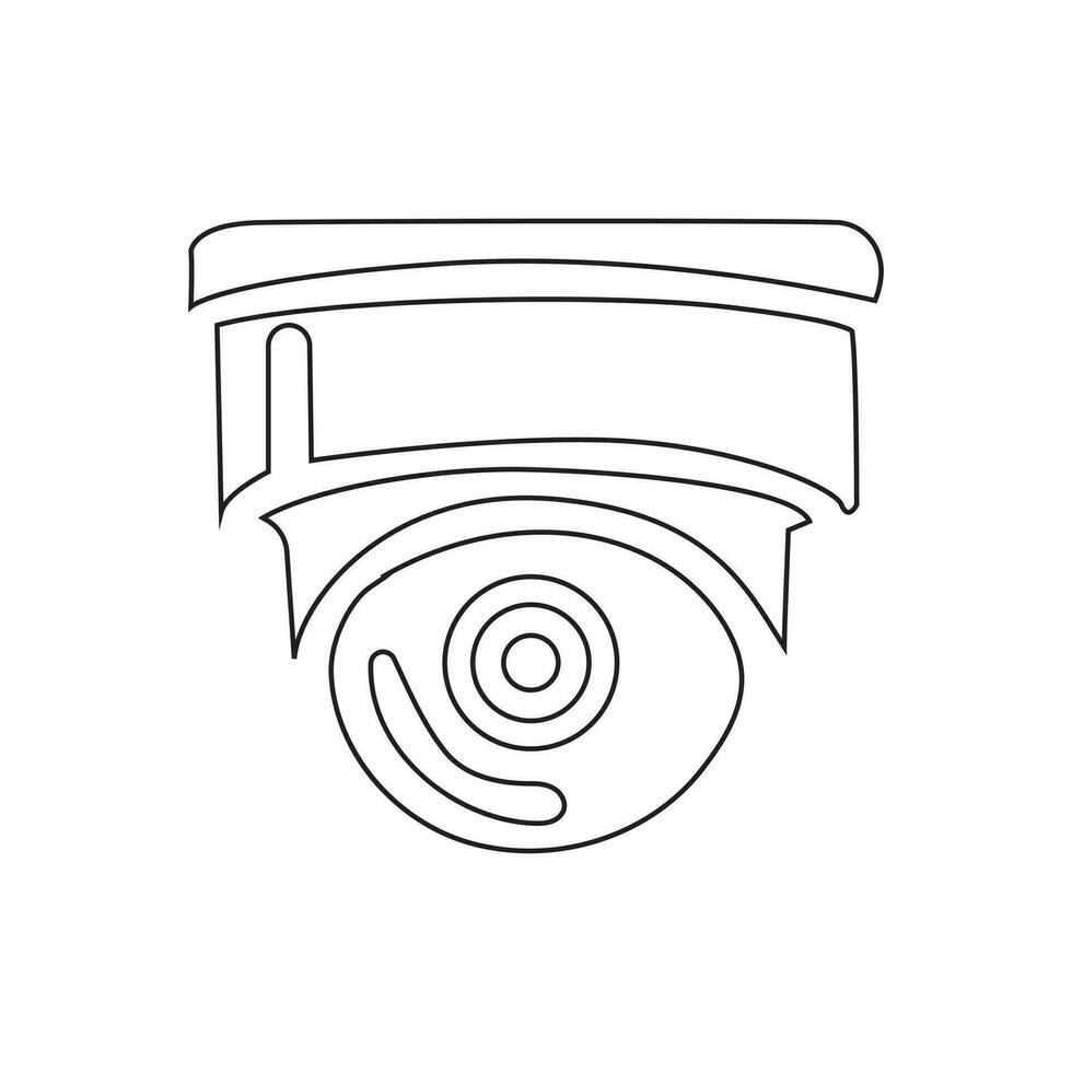 seguridad cámara. dibujo un aislado vector contorno