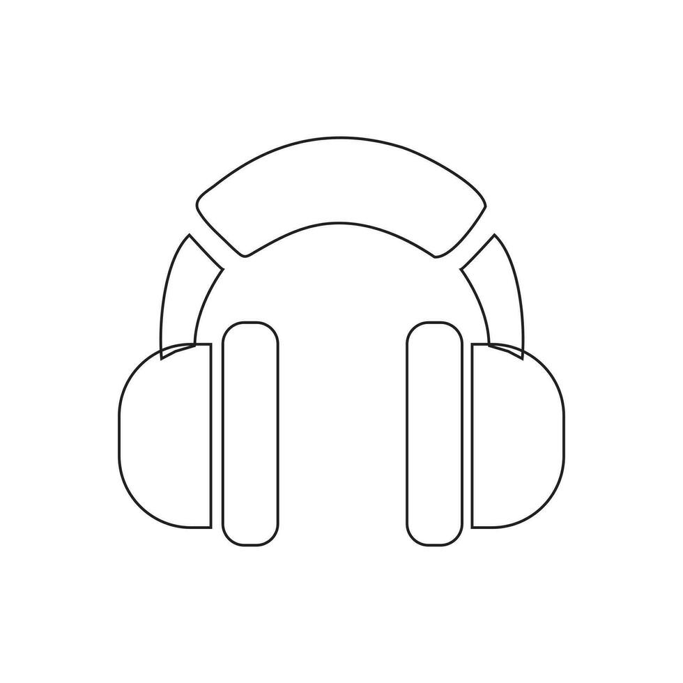 Headphones line art  icon vector