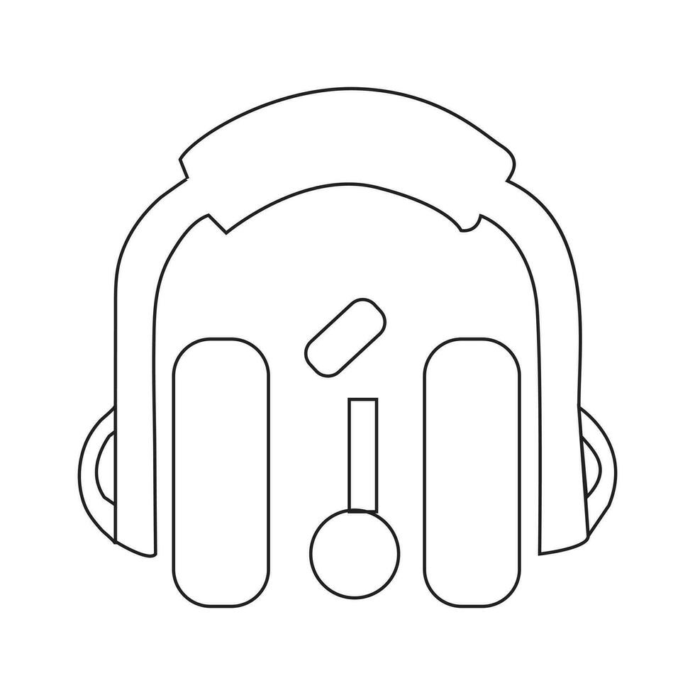 auriculares línea Arte icono vector