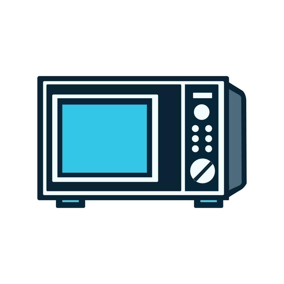 Modern microwave icon flat illustration of a modern microwave vector icon for web design