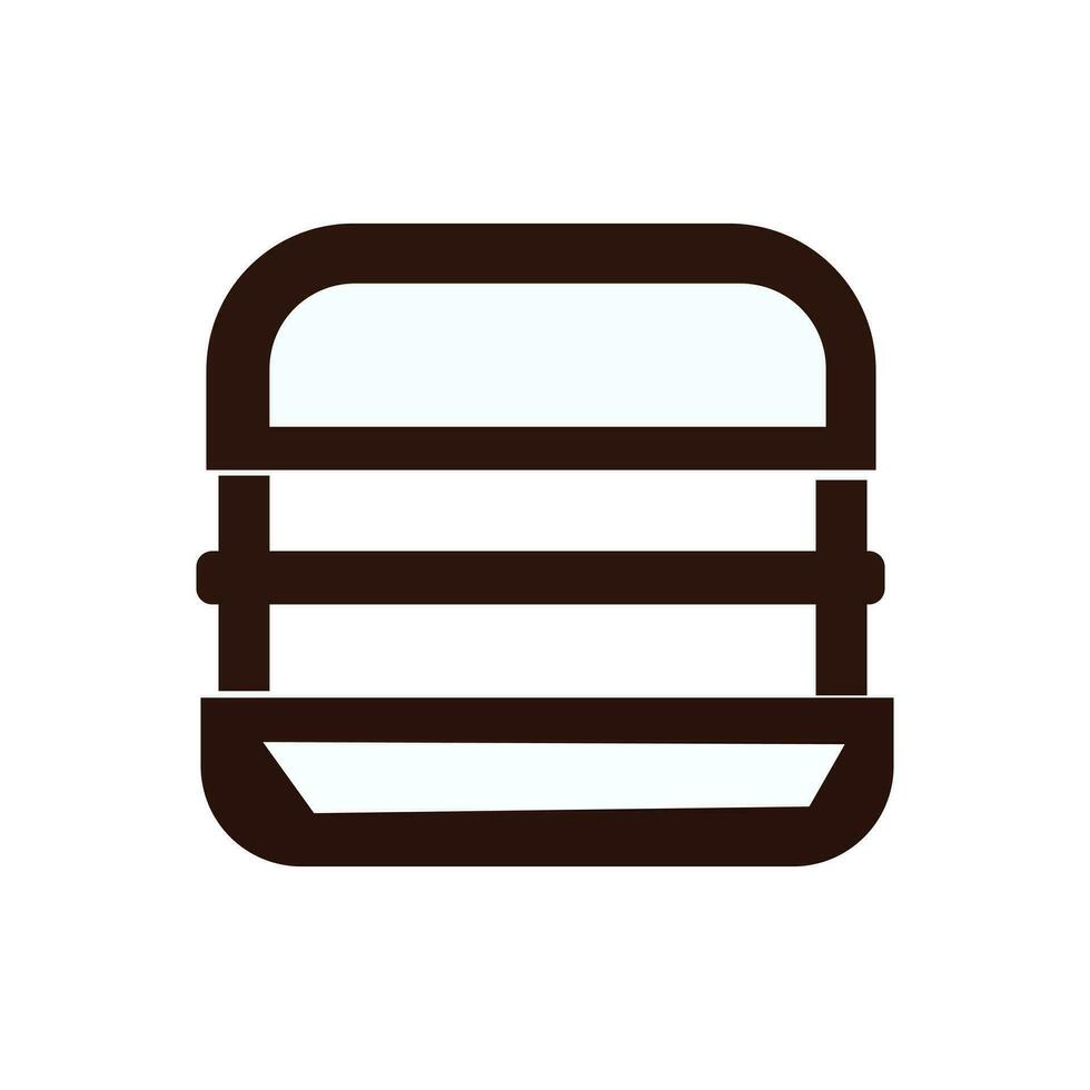 Line art food and drink icon vector