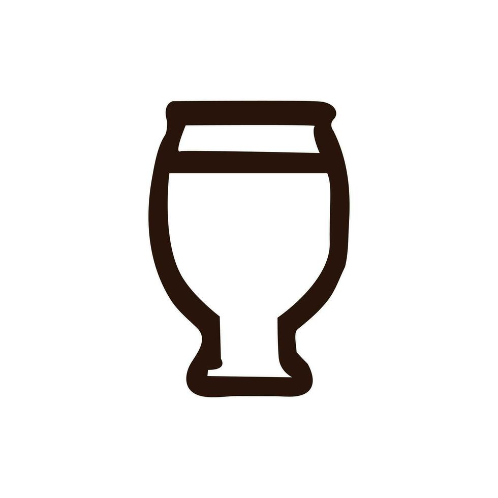 Line art food and drink icon vector
