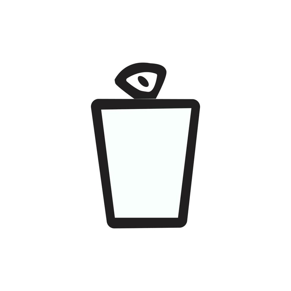 Line art food and drink icon vector