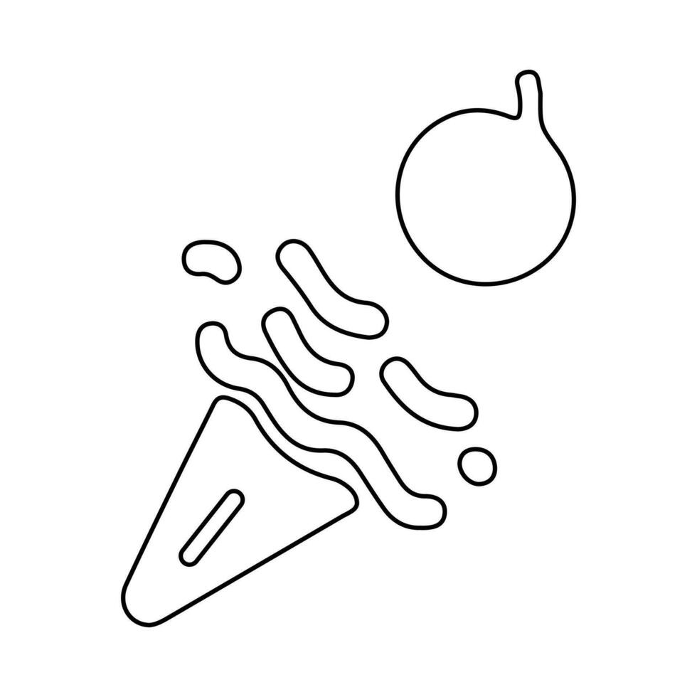 ice cream line art vector