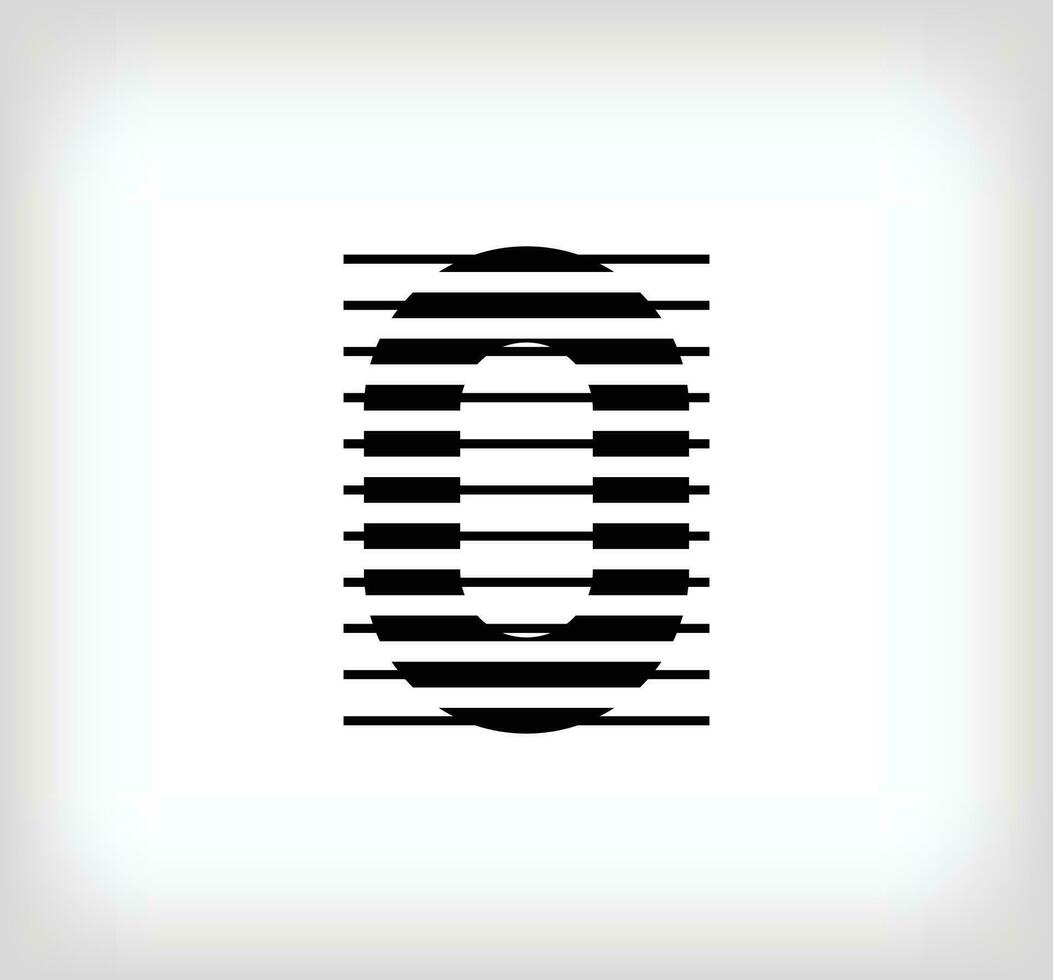 Letter O logo icon design, vector illustration. O letter formed by a combination of lines. Creative flat design style.