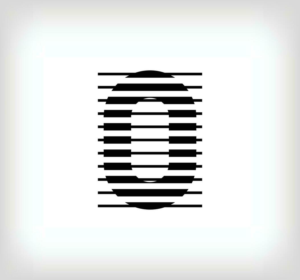 Letter O logo icon design, vector illustration. O letter formed by a combination of lines. Creative flat design style.