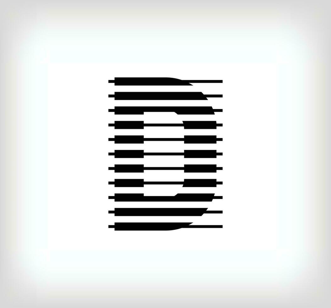 Letter D logo icon design, vector illustration. D letter formed by a combination of lines. Creative flat design style.