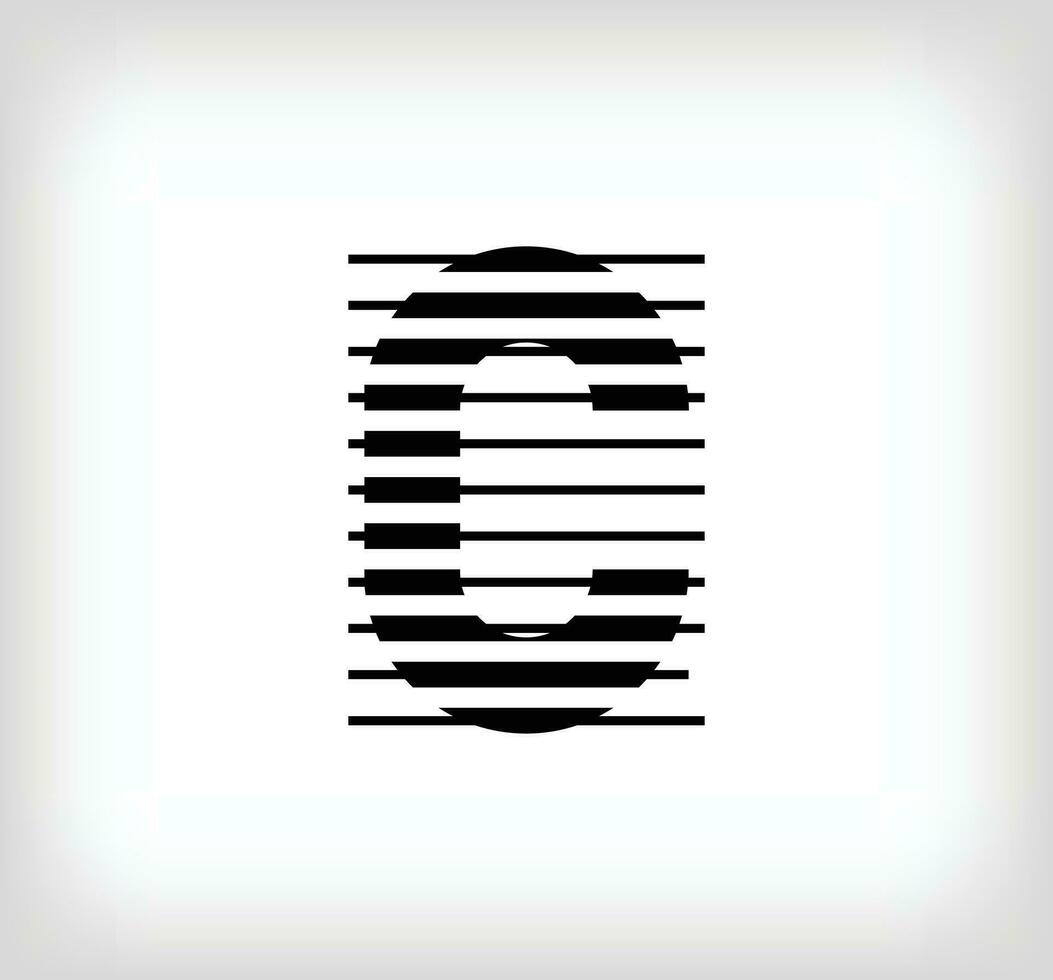 Letter C logo icon design, vector illustration. C letter formed by a combination of lines. Creative flat design style.