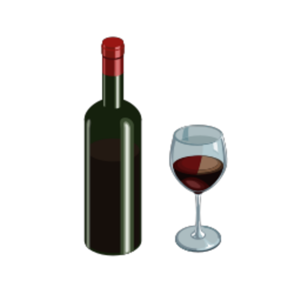 red wine illustration design png
