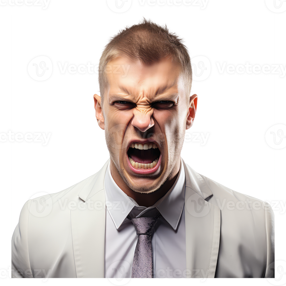 surprised male beautiful young adult with mouth open . AI Generated png