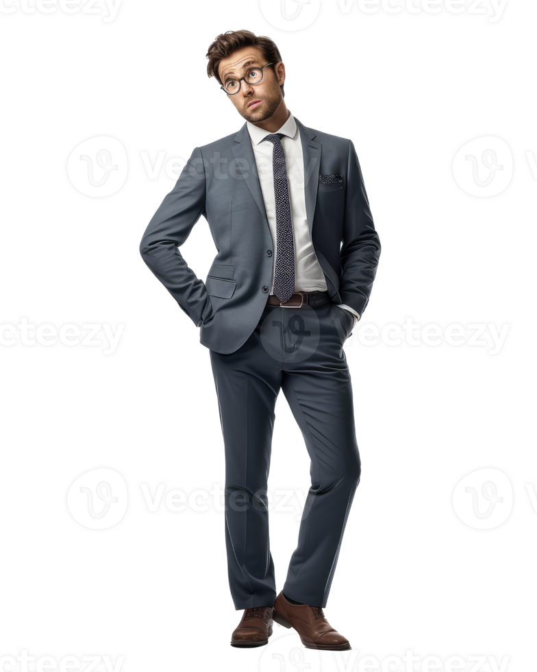 businessman is confused all over . AI Generated png