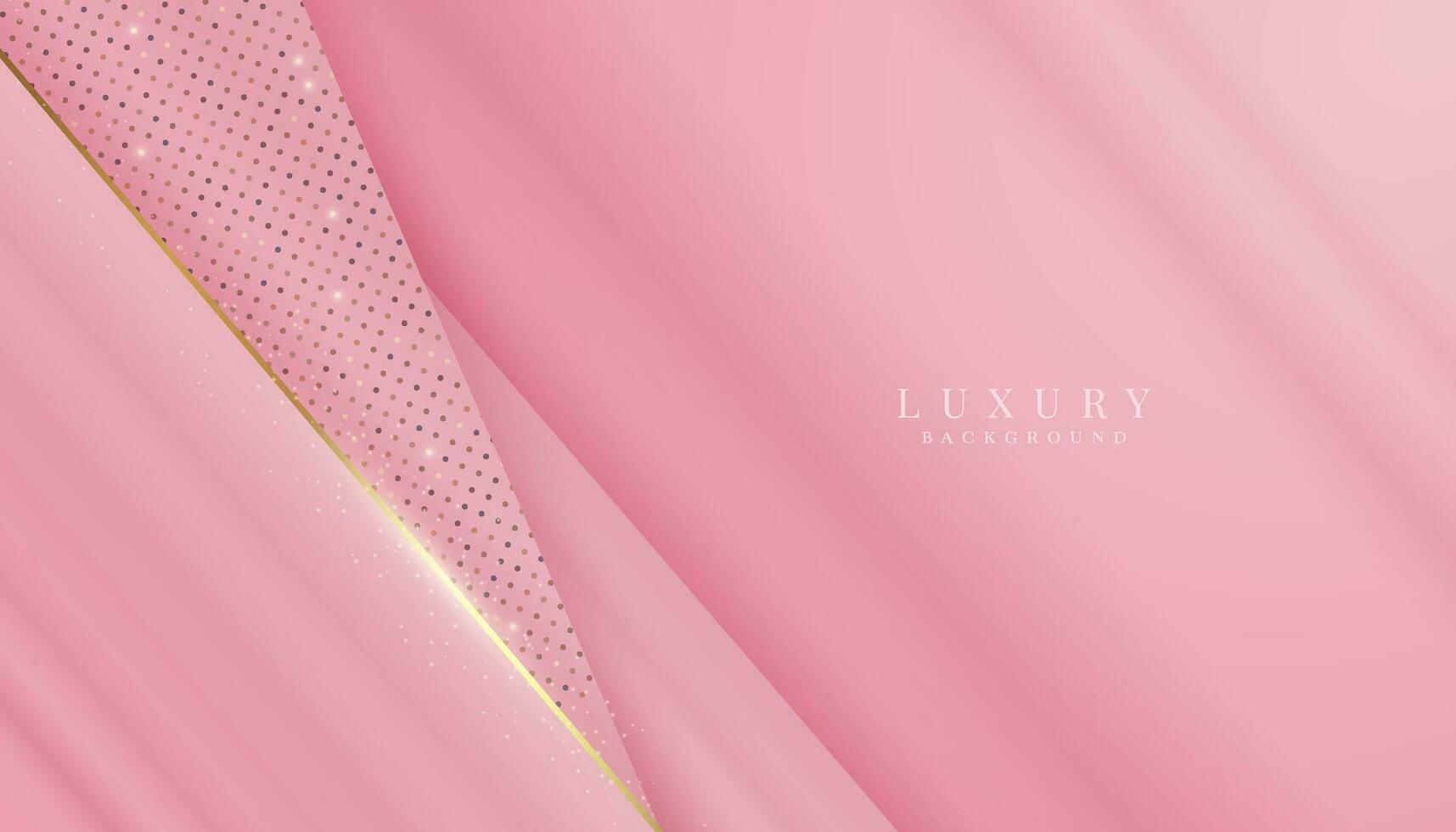 Luxurious pink background with sparkling gold and glitter. modern elegant abstract background vector