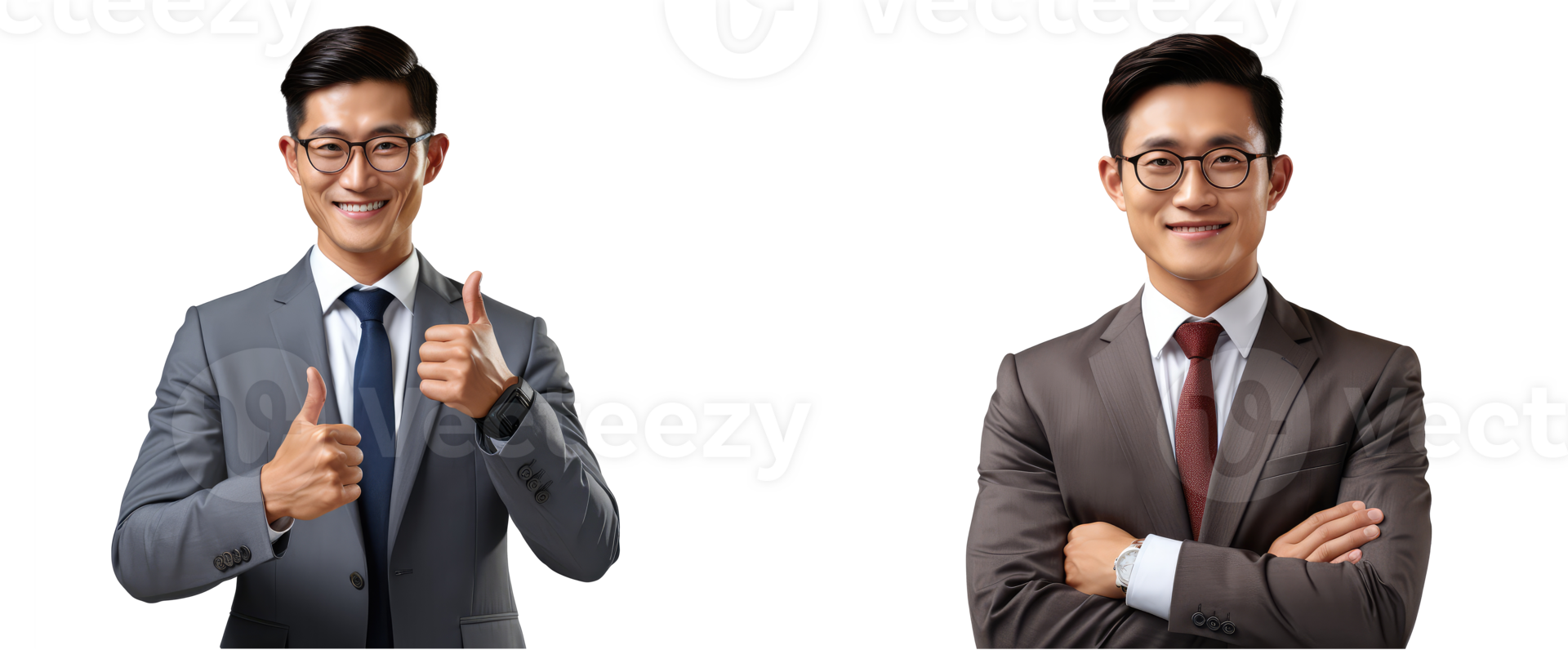 asian business man, happy face . AI Generated png