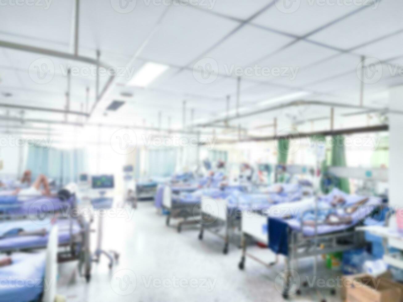 A patient is hospitalized and the image is blurred. photo