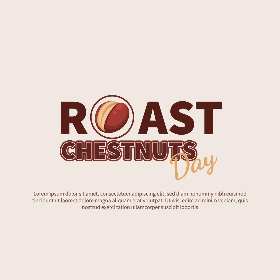 Roast Chestnuts Day background. 34415338 Vector Art at Vecteezy