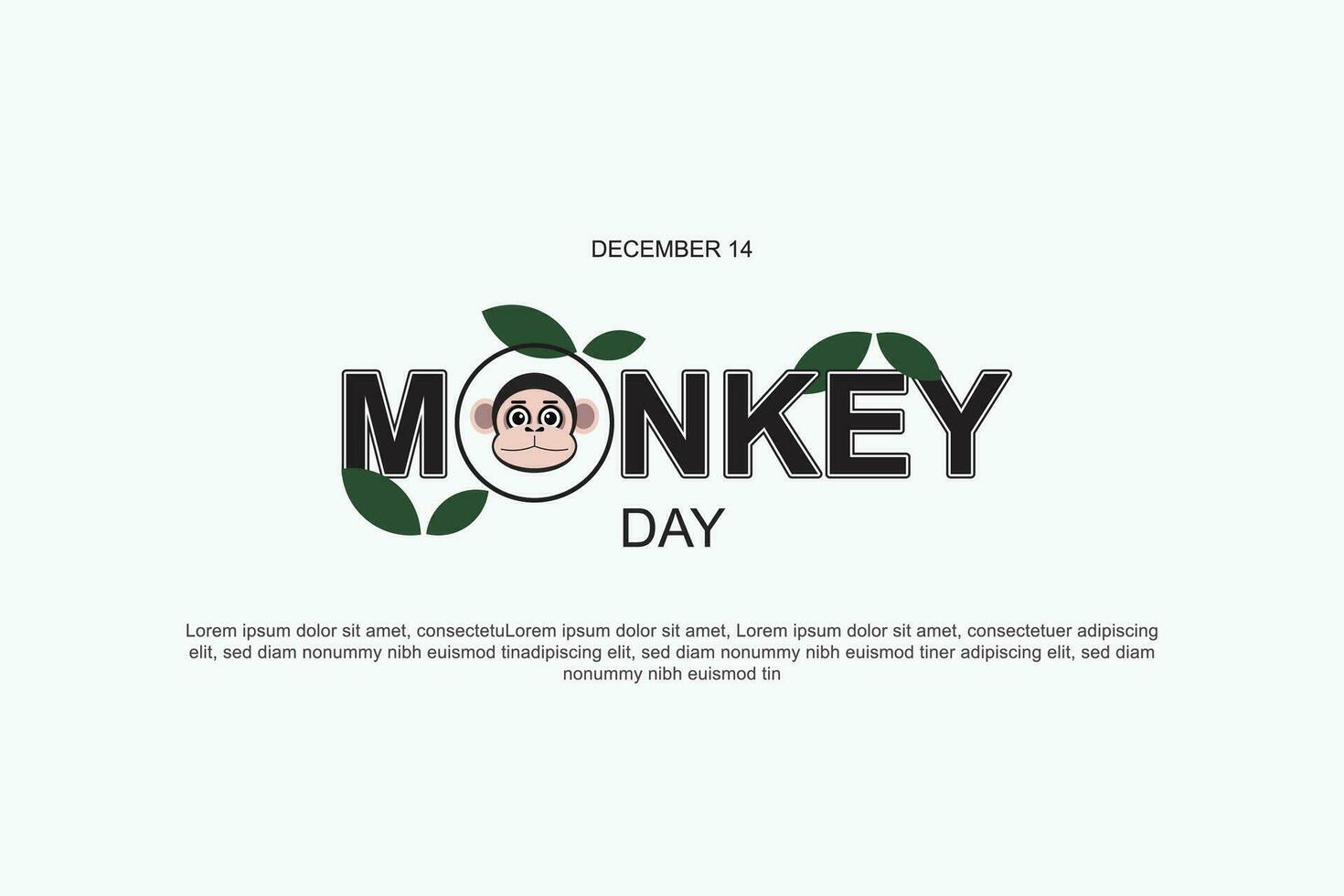 Monkey Day background. vector