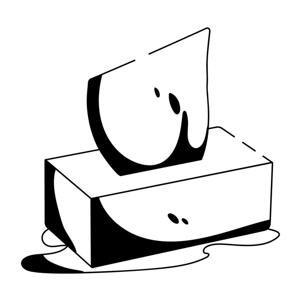 Trendy Tissue Box vector