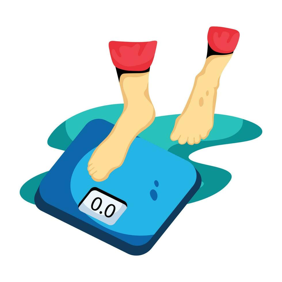 Trendy Weight Scale vector