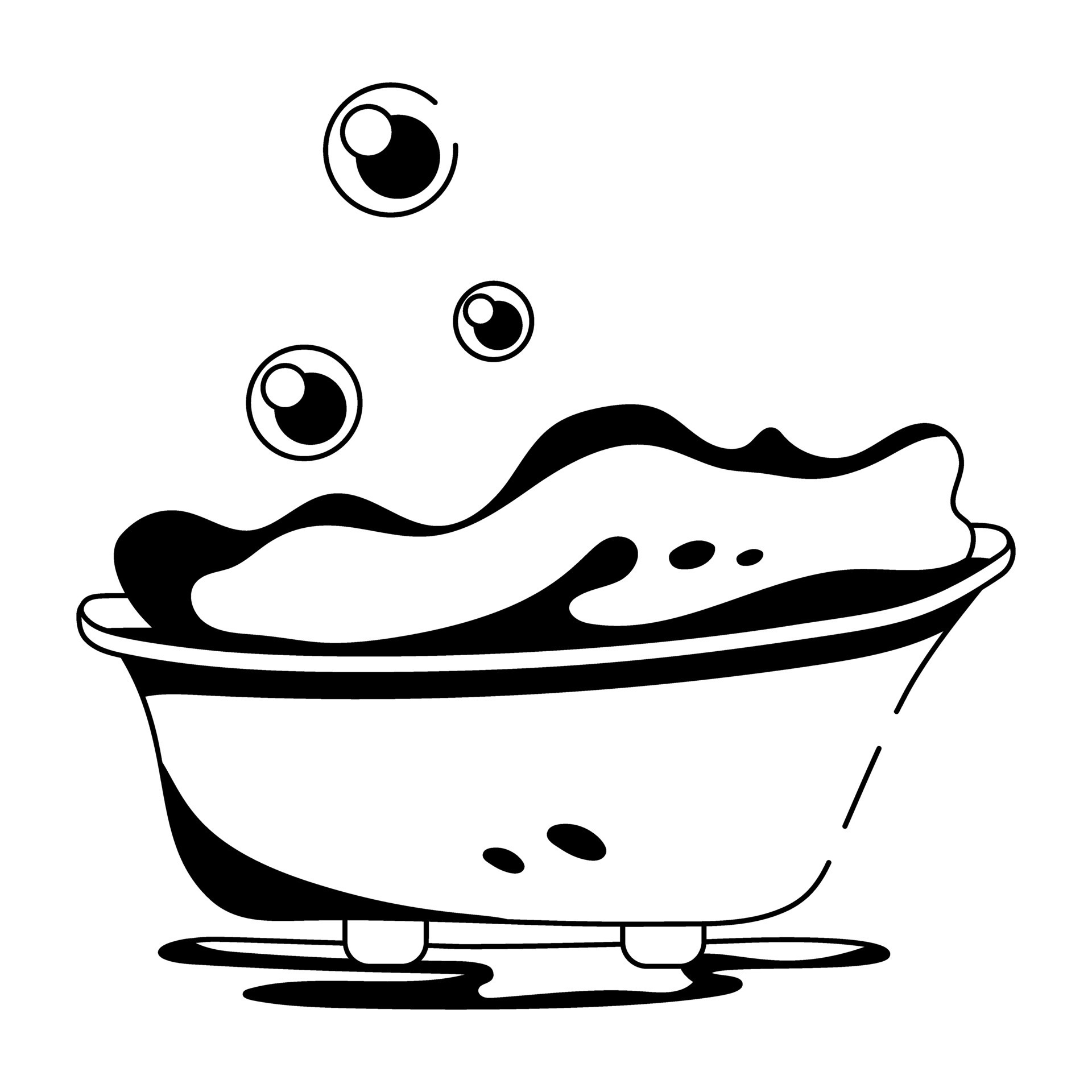 Trendy Bubble Bath 34415373 Vector Art at Vecteezy