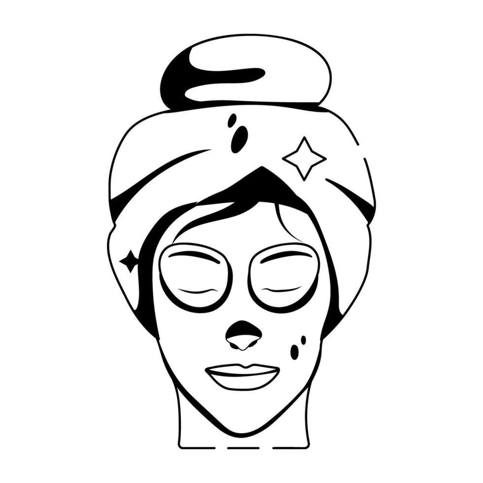 Trendy Facial Mask vector