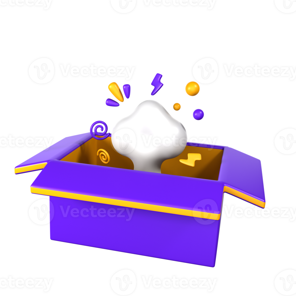 3d Icon Illustration Empty Box 34415466 PNG