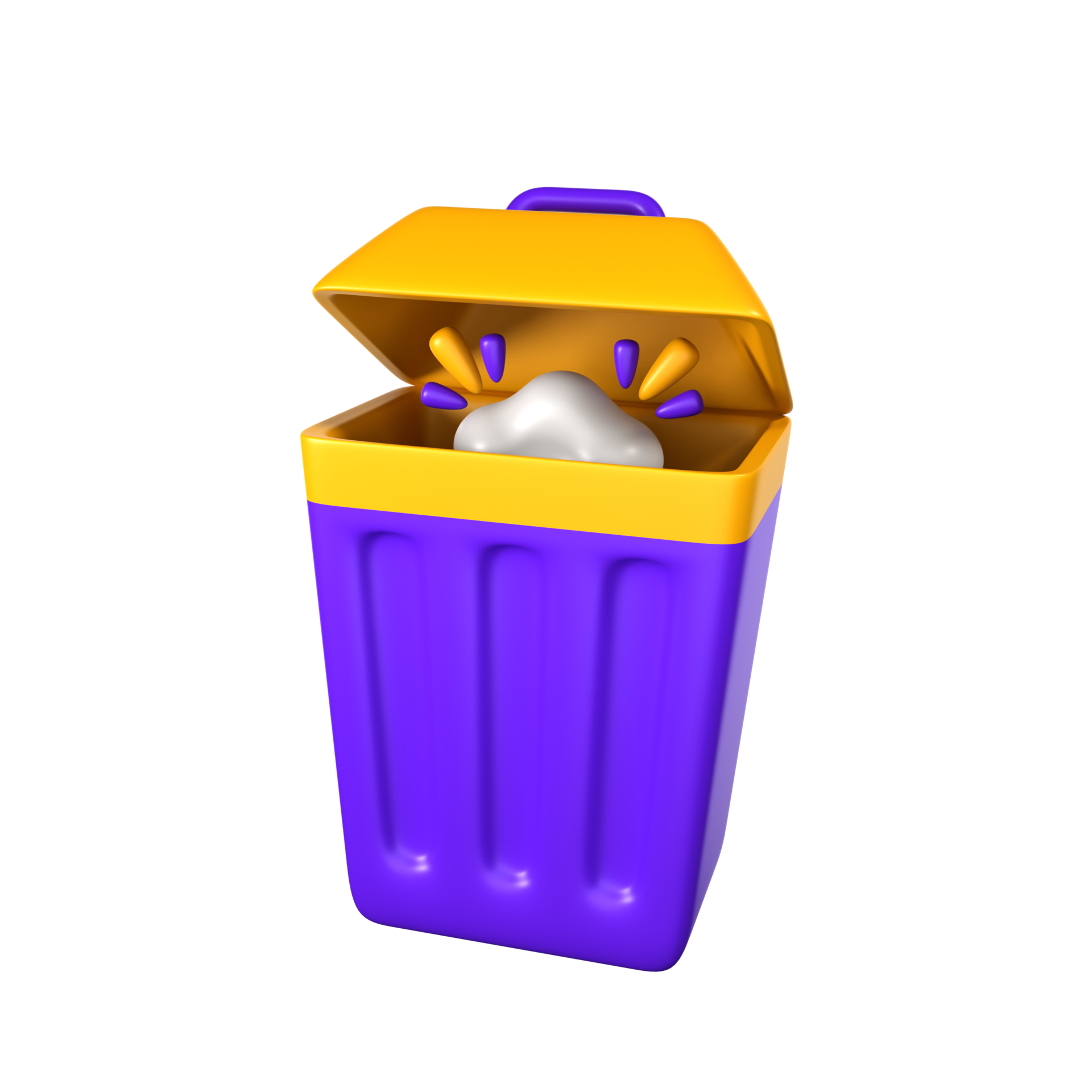3d Icon Illustration Empty Trash 34415467 PNG