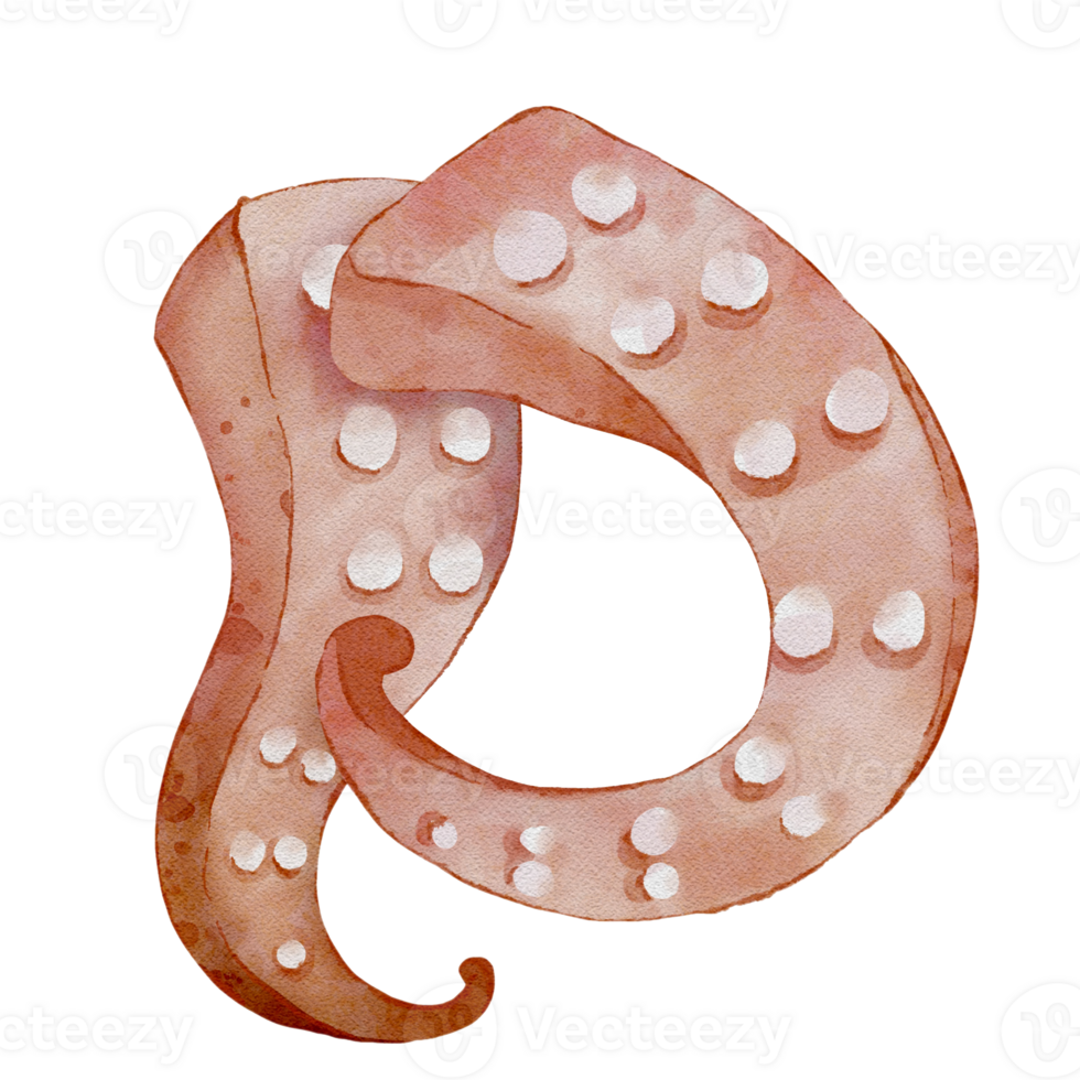 Watercolor cartoon character sea animal and seafood Clipart Graphic Hand printing png