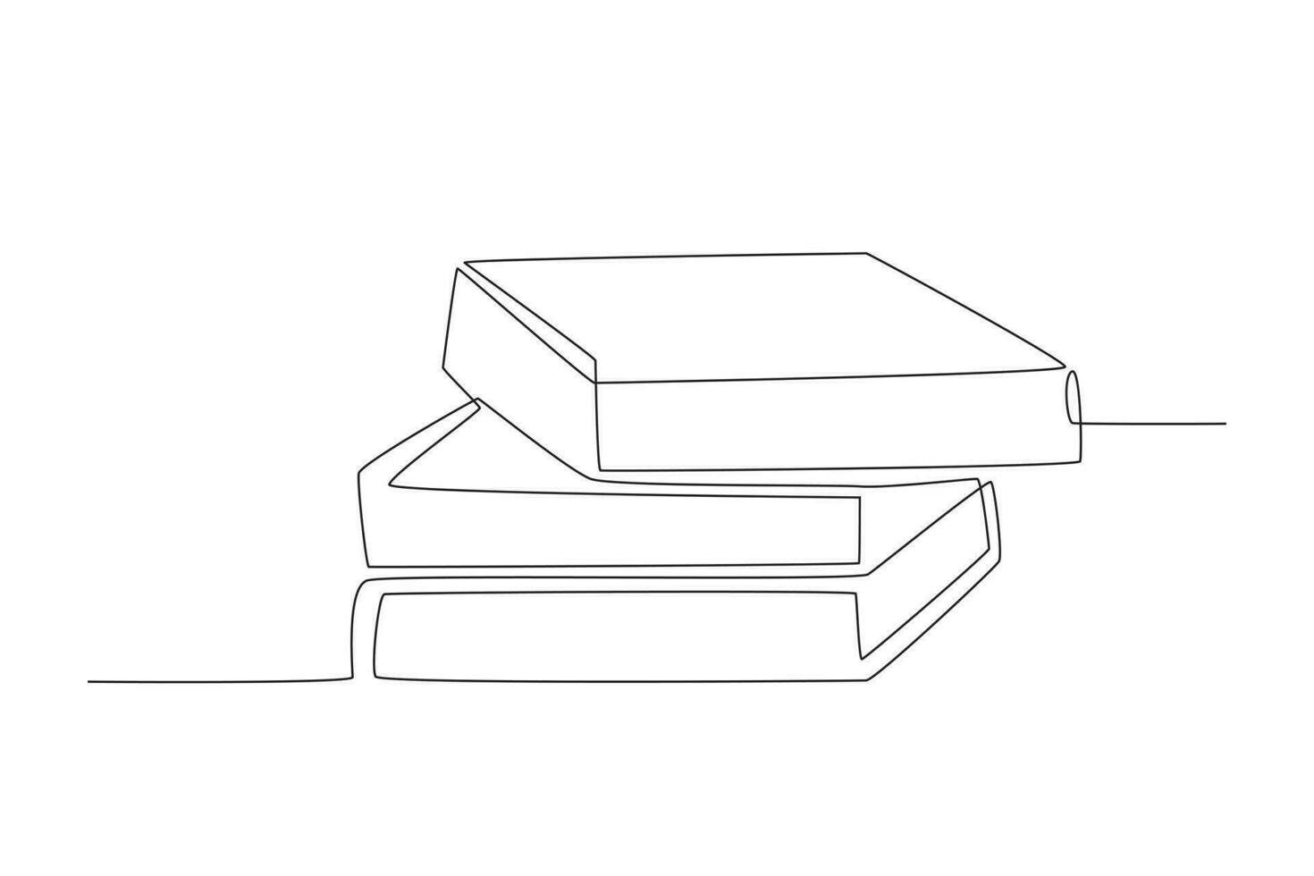 Three books stacked vector