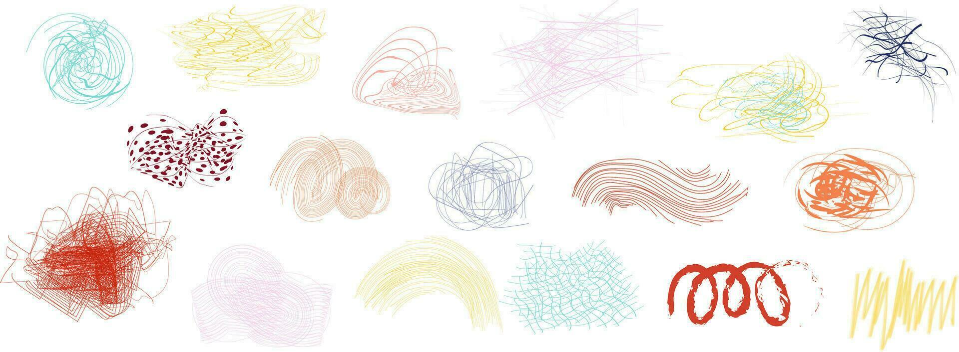 Hand drawn line textures. Includes vector scribbles,grid with irregular, horizontal and wavy strokes,doodle patterns.
