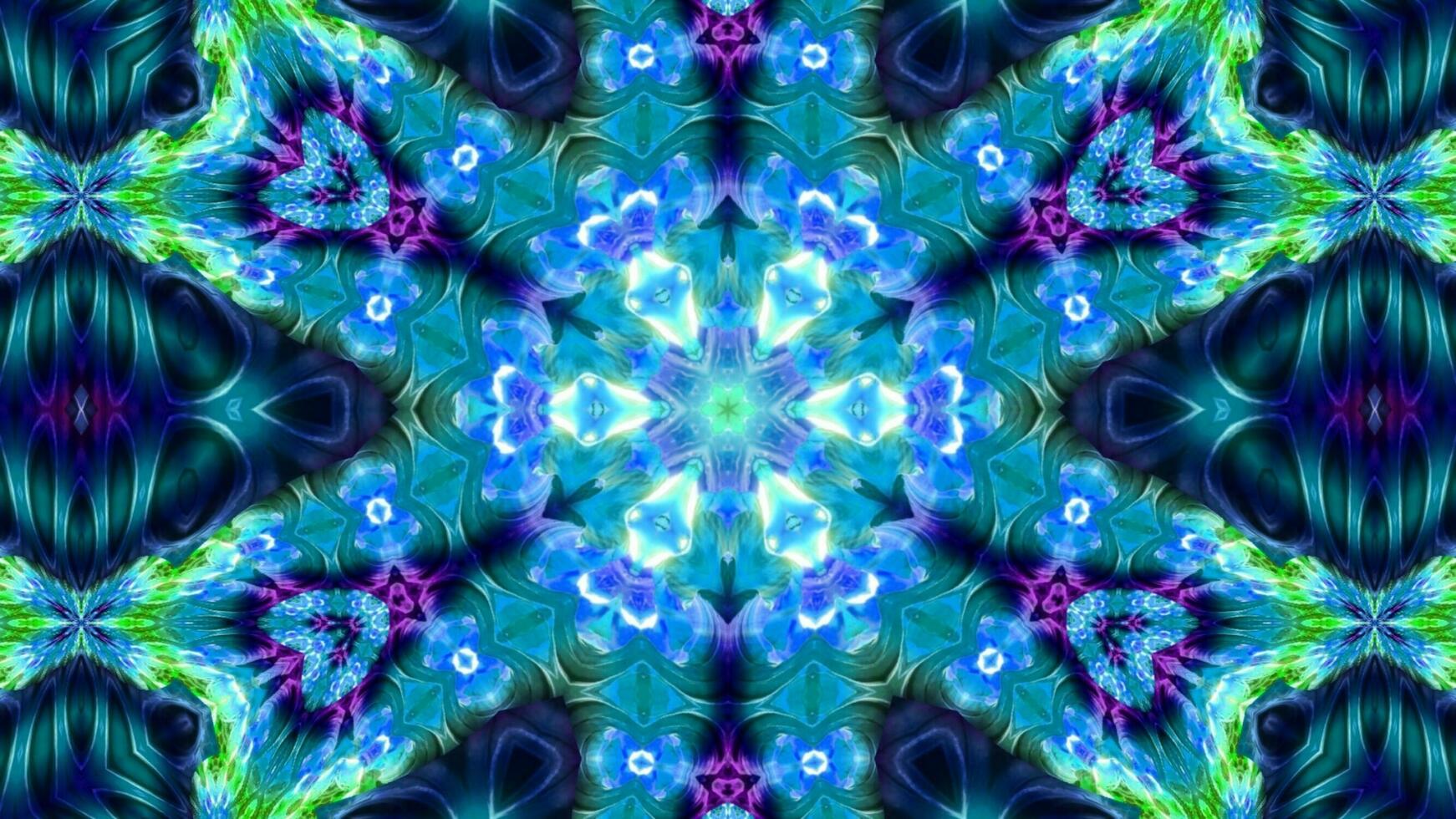 Stunning Abstract Kaleidoscope Background. Unique Multicolor Mosaic Texture in Seamless Geometric Pattern photo