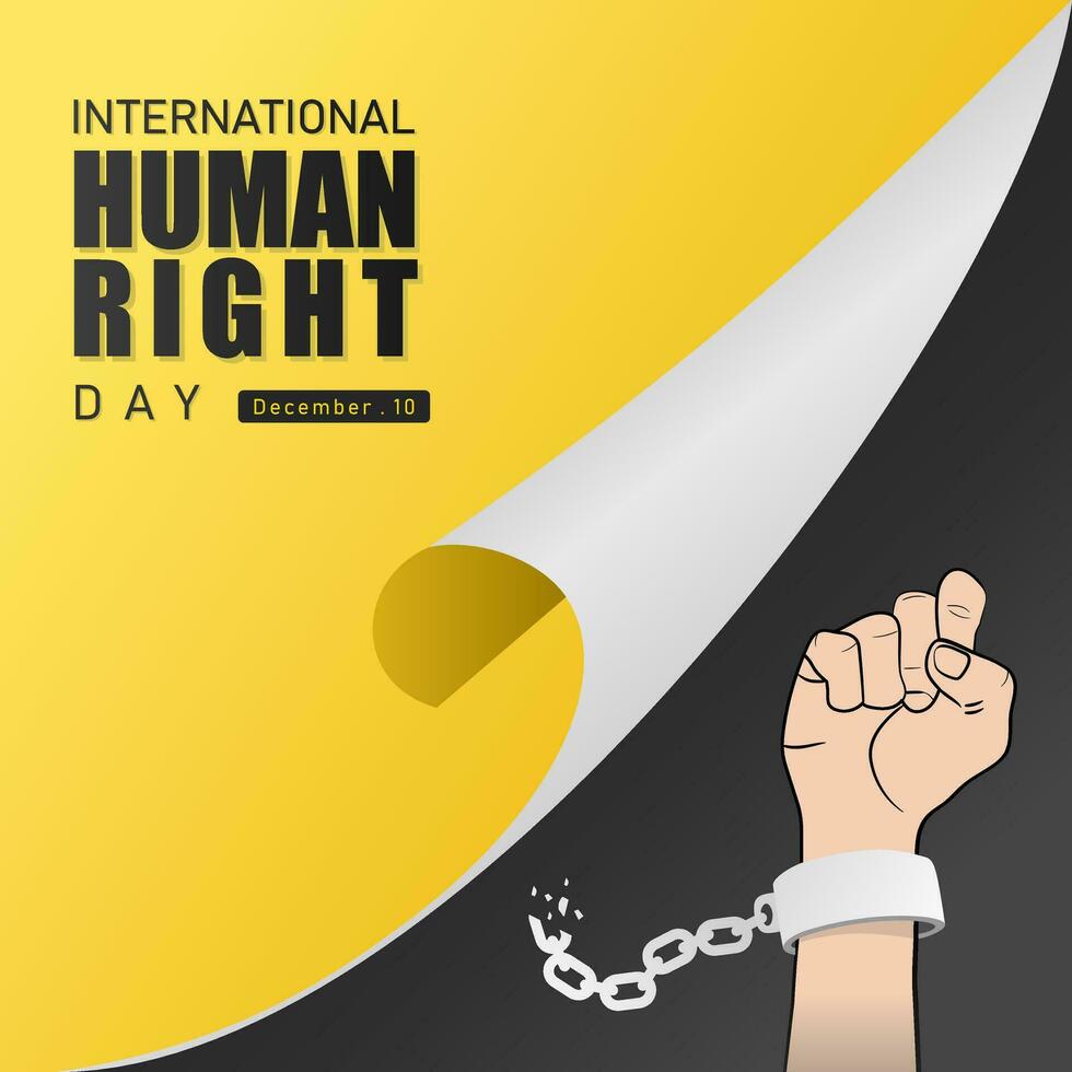 World Human Rights Day, 10 December, suitable design for greeting card banner, poster, and social media post vector