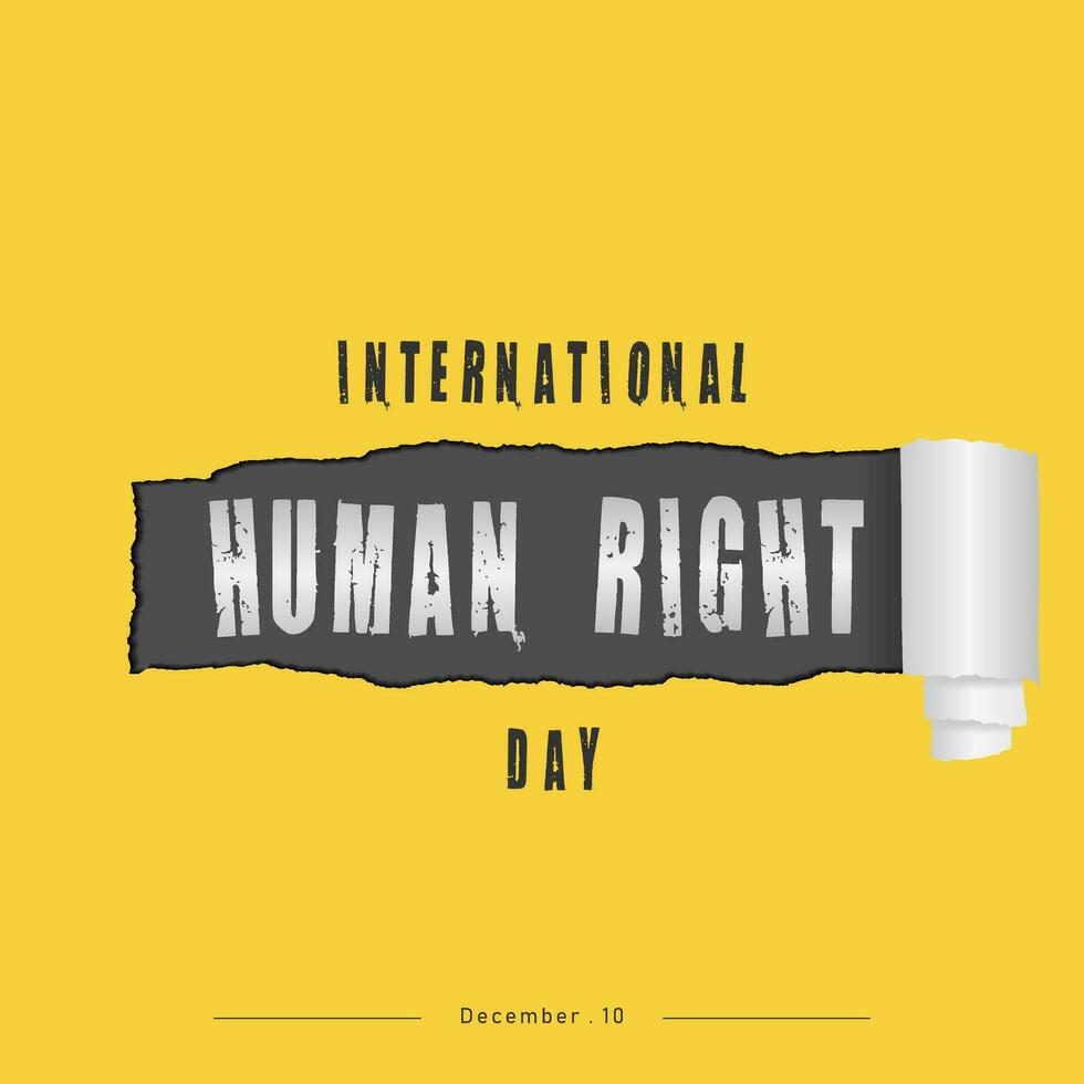 mundo humano derechos día, 10 diciembre, adecuado diseño para saludo tarjeta bandera, póster, y social medios de comunicación enviar vector